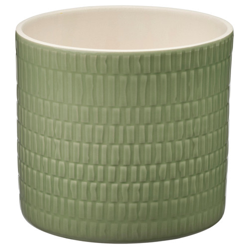 CHIAFRÖN Plant pot, in/outdoor green, 15 cm