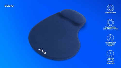 Savio Gel Mouse Pad MP-1NB, dark blue