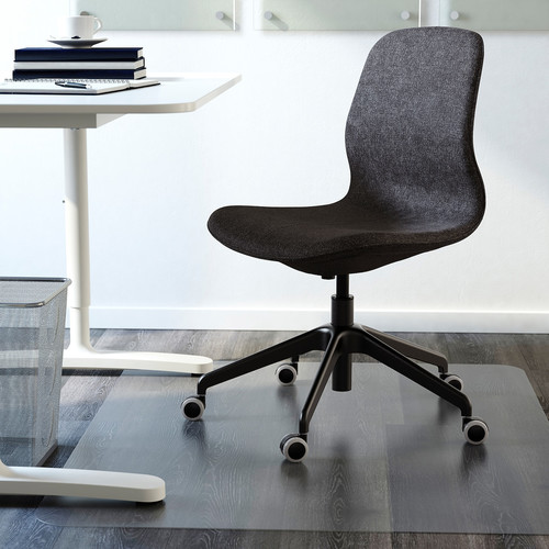 LÅNGFJÄLL Office chair, Gunnared dark grey, black