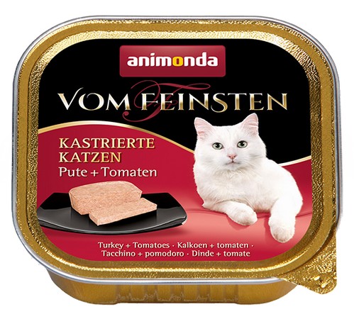 Animonda vom Feinsten Castrated Cats Neutered Cat Food Turkey & Tomatoes 100g