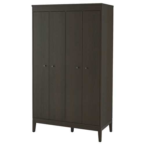 IDANÄS Wardrobe, dark brown stained, 121x211 cm