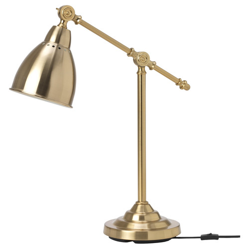 BAROMETER Work lamp, brass-colour