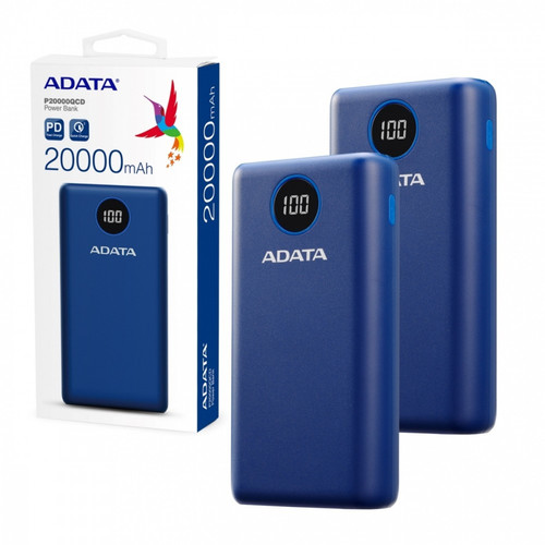 Adata Power Bank Powerbank 20000mAh QC/PD P20000QCD, blue