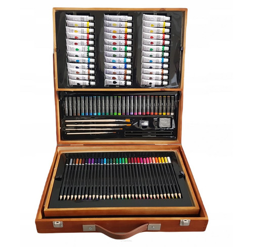 Beniamin Creative Artistic Set in Wooden Case 168pcs