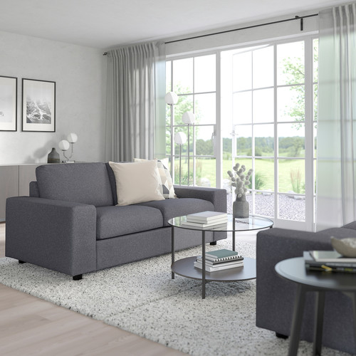 VIMLE 2-seat sofa, with wide armrests Gunnared/medium grey