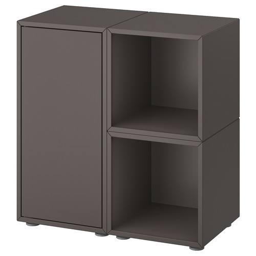 EKET Cabinet combination with feet, dark grey, 70x35x72 cm