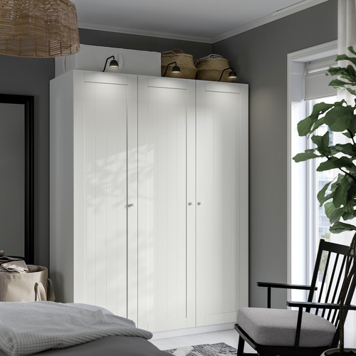 PAX / GULLABERG Wardrobe combination, white/white, 150x60x201 cm