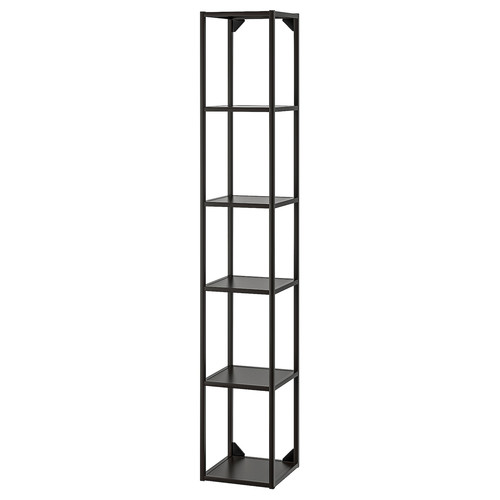 ENHET High fr w shelves, anthracite, 30x30x180 cm