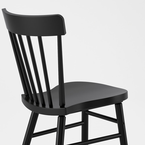 SKOGSTA / NORRARYD Table and 6 chairs, acacia, black, 100x235 cm