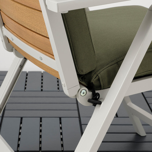 FRÖSÖN/DUVHOLMEN Seat/back cushion, outdoor, dark beige-green, 116x45 cm