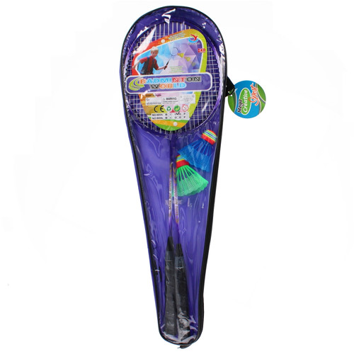 Badminton World Set with 2 Shuttlecocks, random colours, 14+