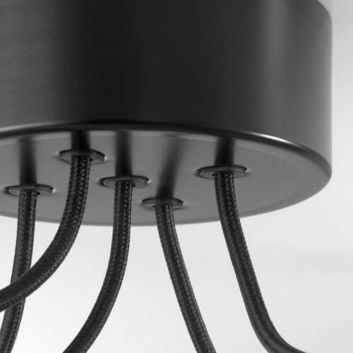 BENGTSBOL Pendant lamp with 5 lamps, black