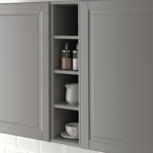 TORNVIKEN Open cabinet, grey, 20x37x80 cm