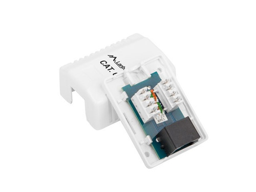 Surface mount box 1x RJ45 Cat.6 white