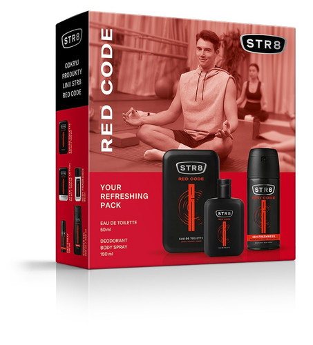 STR8 Gift Set for Men Red Code - Eau de Toilette, Deo Spray