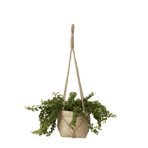 GoodHome Hanging Planter 12cm, sea grass