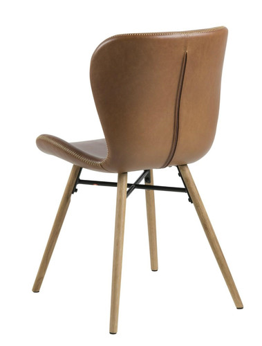 Chair Batilda Retro, brandy/natural