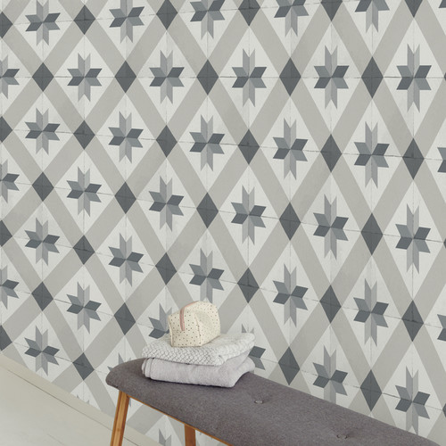 GoodHome Vinyl Wallpaper on Fleece Kerlic, beige-black