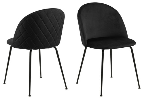 Upholstered Chair Louise, black