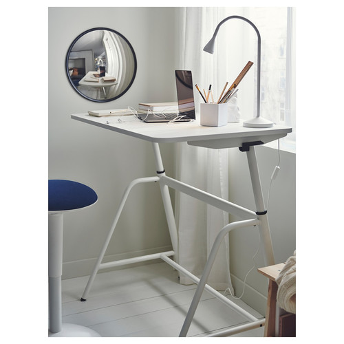 GLADHÖJDEN Desk sit/stand, white, 100x60 cm