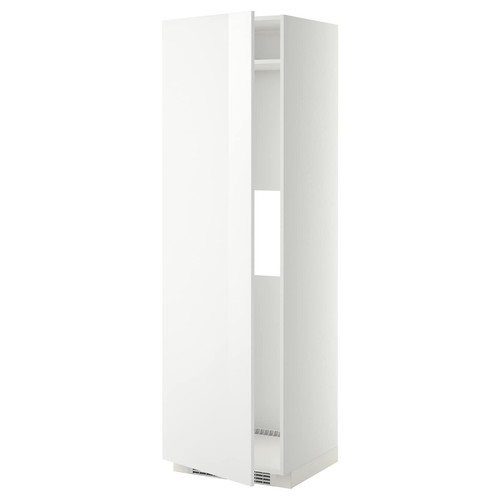 METOD High cab f fridge or freezer w door, white, Ringhult white, 60x60x200 cm