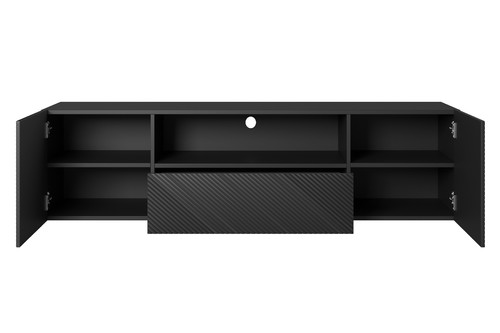 Wall-mounted TV Cabinet Asha 167 cm, matt black