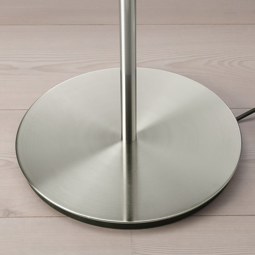 SKAFTET Floor lamp base, nickel-plated