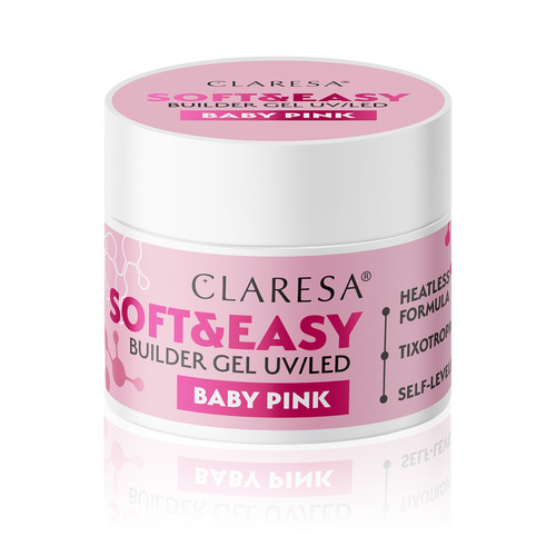 CLARESA Builder Gel UV/LED Soft&Easy - Baby Pink 12g