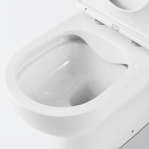 GoodHome Close-coupled Rimless Toilet with Soft Close Seat Cavally 3/6L, vertical