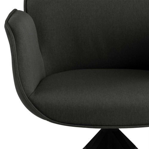 Swivel Chair Aura, auto return, dark grey/black