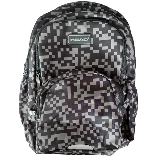 School Backpack 30x42x17 Head Grey Bricks