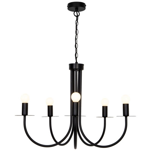 GoodHome Pendant Lamp Mashatu E14, black