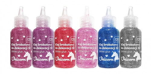 Glitter Decorative Glue 20ml 6 Colours 24pcs