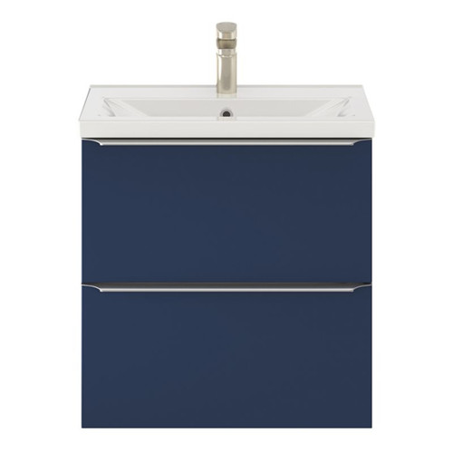 Goodhome Wall-mounted Basin Cabinet Imandra Slim 60cm, matt dark blue