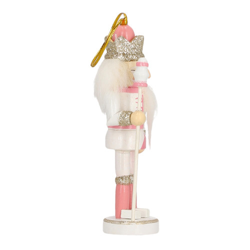 Christmas Tree Decoration Nutcracker 12cm Set of 2pcs, pink