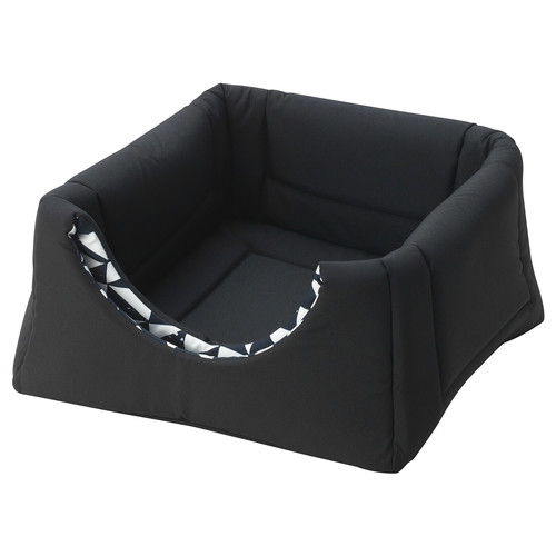 LURVIG Cat bed/house, black/white, 38x38x37 cm