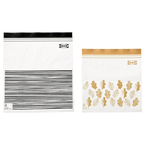 ISTAD Resealable bag, patterned black/yellow