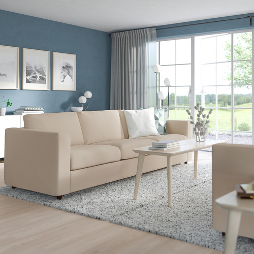VIMLE 3-seat sofa-bed, Hallarp beige