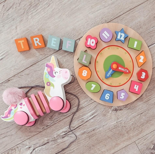 Trefl Wooden Pull-along Toy Unicorn Lea 12m+