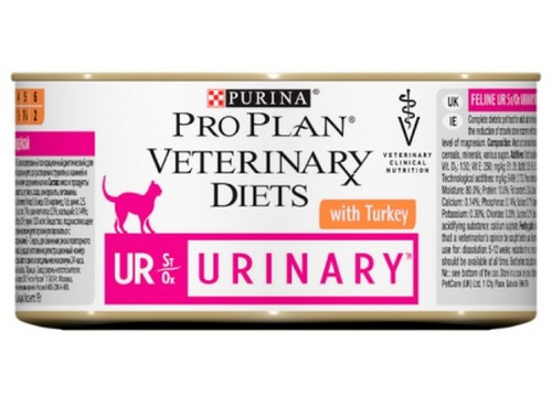 Purina Veterinary Diets Urinary with Turkey Wet Cat Food Can 195g