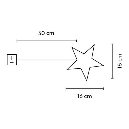 Christmas Tree Topper LED Star 10 LEDs, multicolour