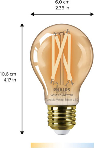 Philips LED Bulb Smart A60 E27 2000/5000 K amber