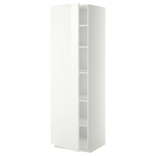 METOD High cabinet with shelves, white/Ringhult white, 60x60x200 cm