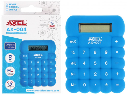 Axel Calculator Home/School/Office AX-004, silicone, blue