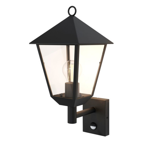 GoodHome Garden Outdoor Wall Lamp with Motion Sensor Docker E27 IP44, black