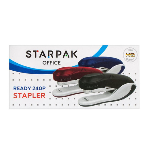 Stapler, 12 Sheets, dark red