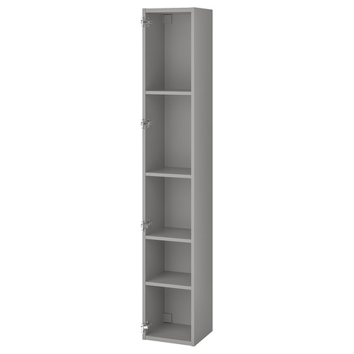 ENHET High cb w 4 shelves, grey, 30x30x180 cm