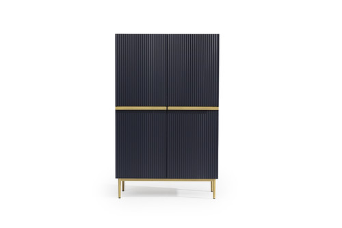 Cupboard Nicole, dark blue, gold legs