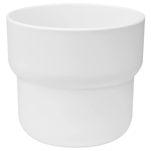 FÖRENLIG Plant pot, indoor/outdoor white, 9 cm