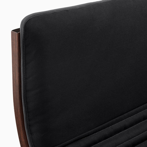 POÄNG Armchair and footstool, brown/Knisa black